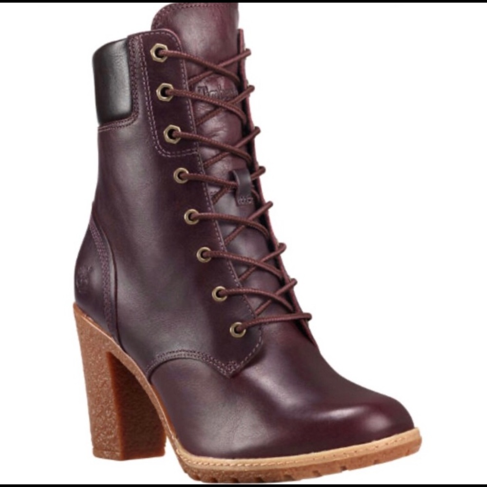 Timberland Glancey 6 inch Boots Burgundy Size 7